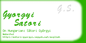gyorgyi satori business card